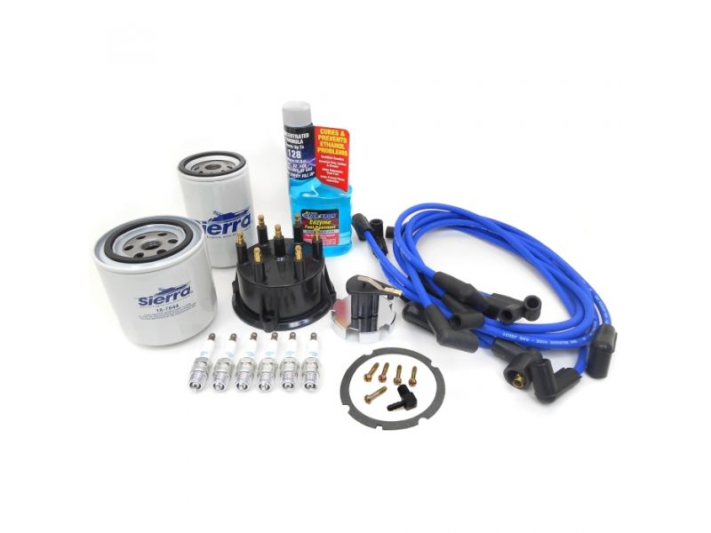 TUNE UP KIT MERCRUISER 4.3 MPI v6 SPARK PLUGS WIRES CAP AND ROTOR 